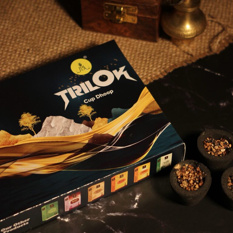 Trilok Cup Dhoop Sticks (त्रिलोक कप धूप) – 12 Pieces Pack
